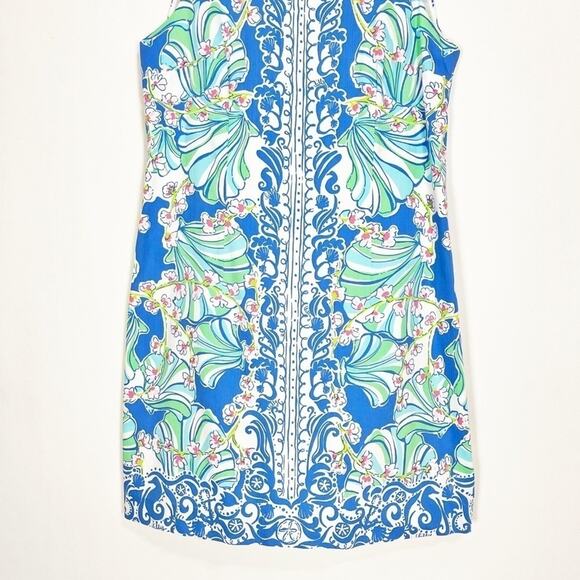 Lilly Pulitzer Cathy Shift in Bay Blue Coasting Engineered Shell - Picture 6 of 12